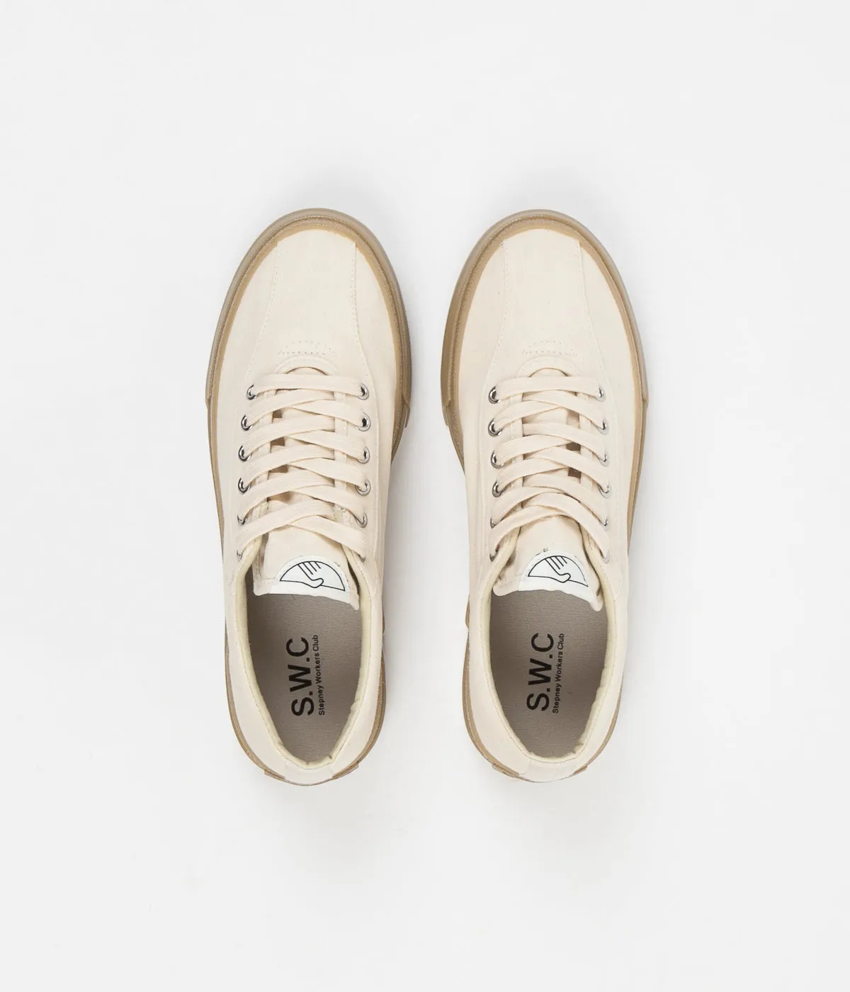 Stepney Workers Club Dellow Canvas Shoes - Raw Ecru / Gum