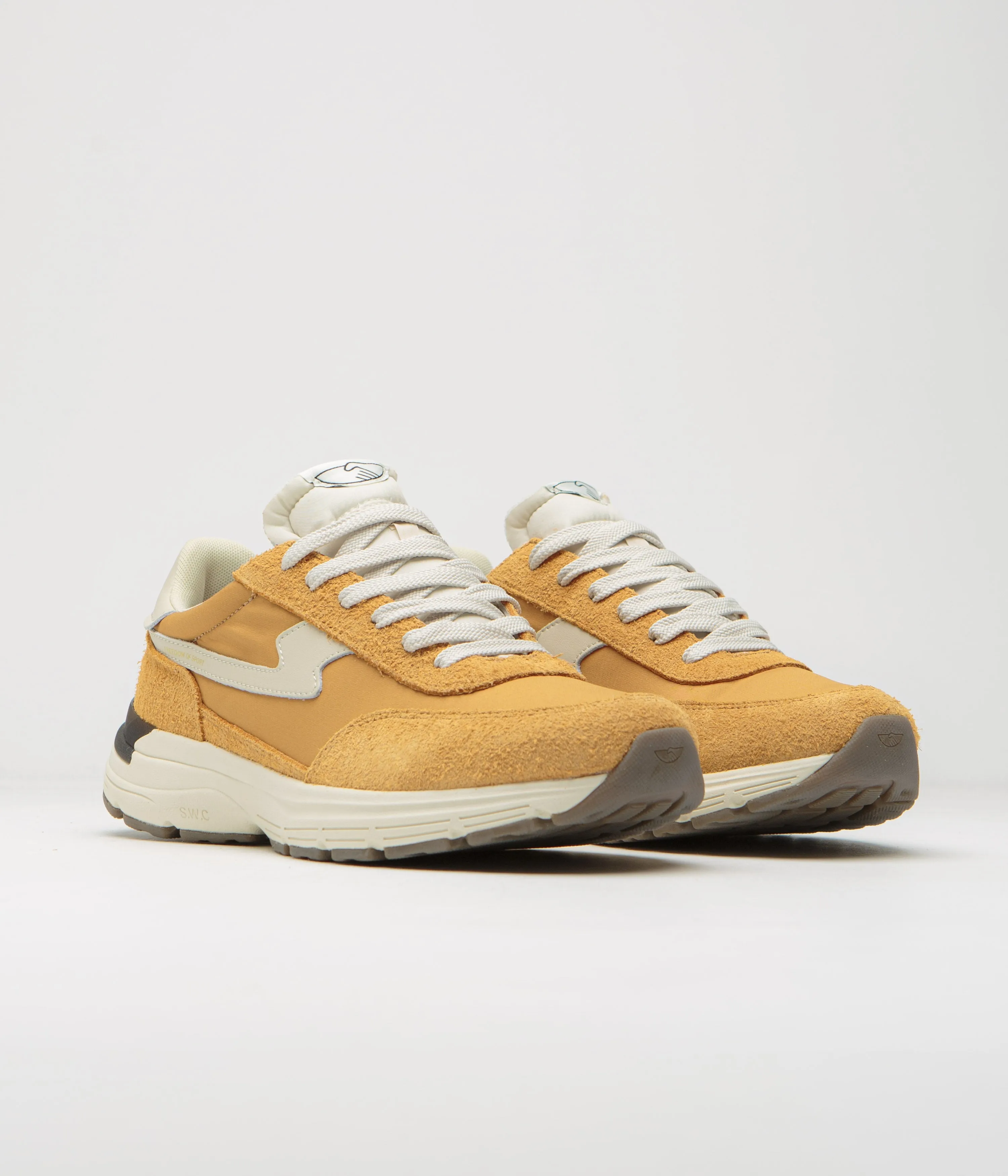 Stepney Workers Club Osier S-Strike Raw Suede Shoes - College Yellow