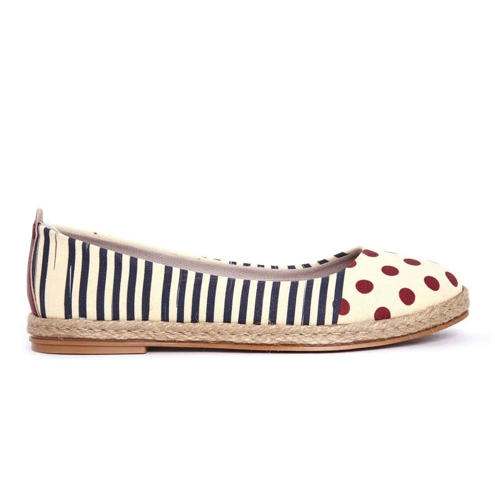 Striped Dotted Ballerinas Shoes FBR1184