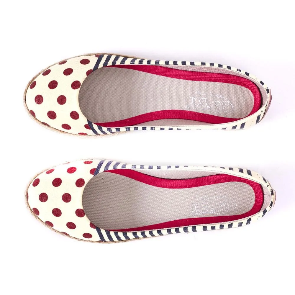 Striped Dotted Ballerinas Shoes FBR1184