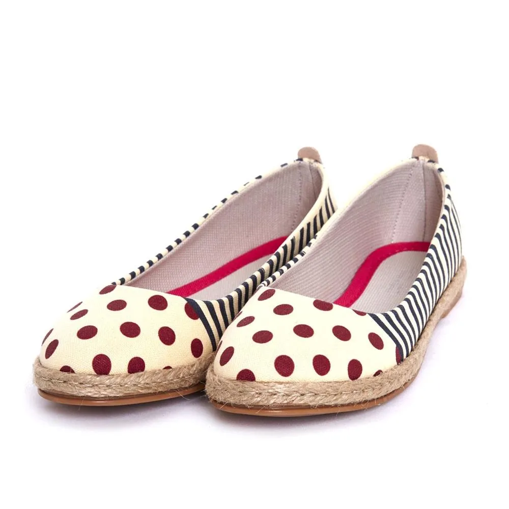 Striped Dotted Ballerinas Shoes FBR1184