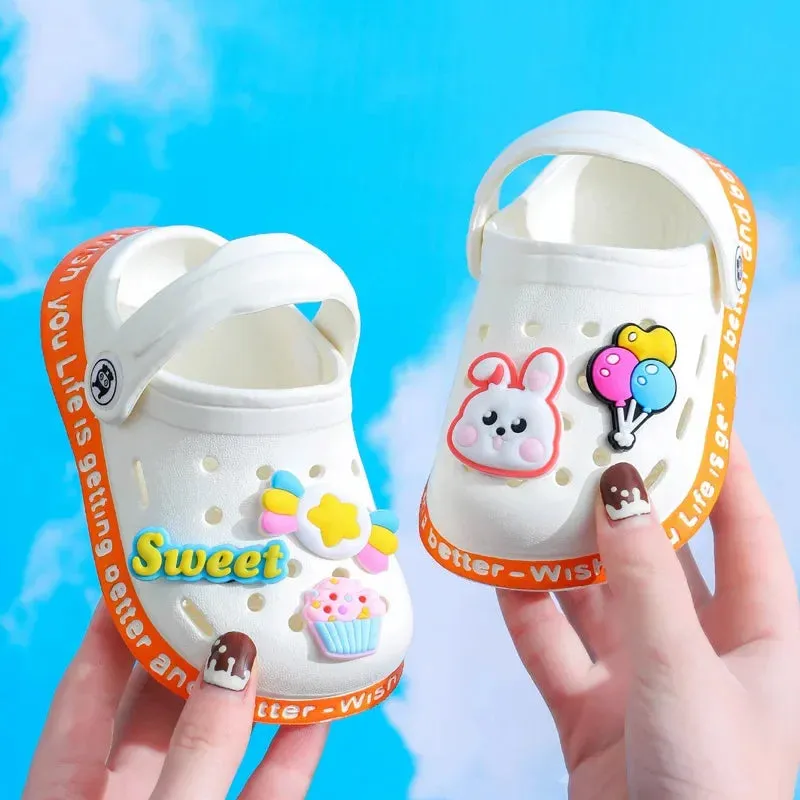 Summer Kids Sandals Hole Children's Shoes Slippers Soft Anti-Skid