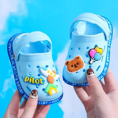 Summer Kids Sandals Hole Children's Shoes Slippers Soft Anti-Skid