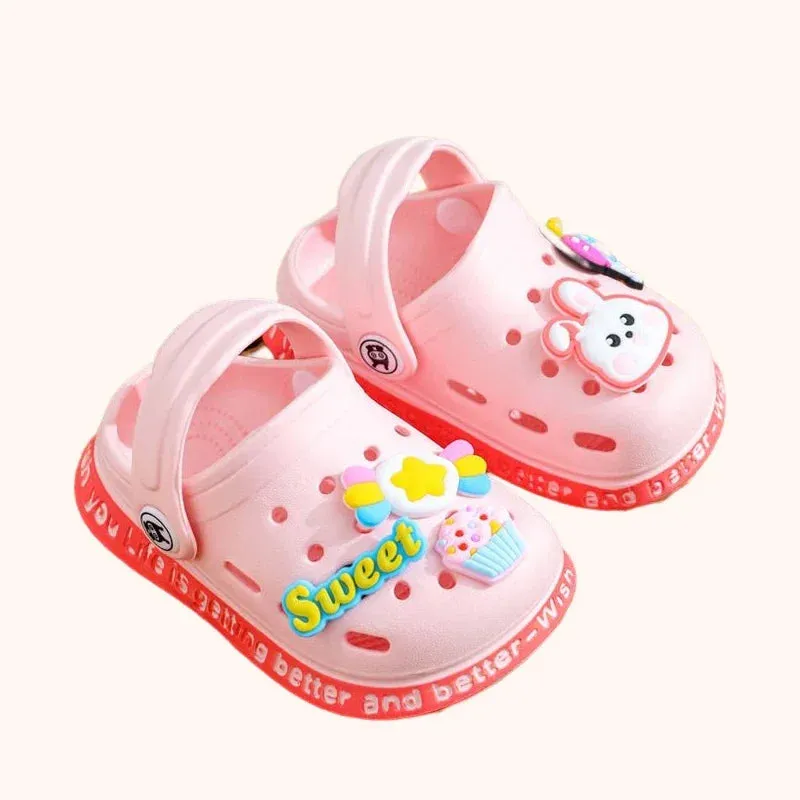 Summer Kids Sandals Hole Children's Shoes Slippers Soft Anti-Skid