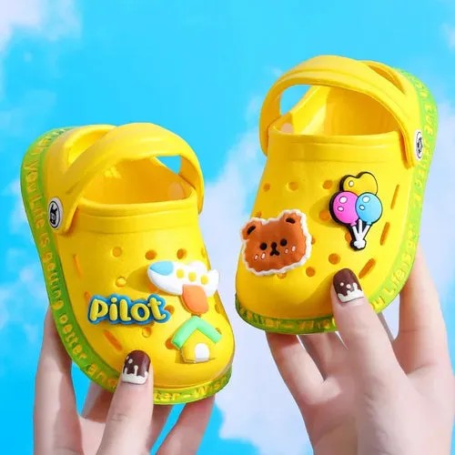 Summer Kids Sandals Hole Children's Shoes Slippers Soft Anti-Skid