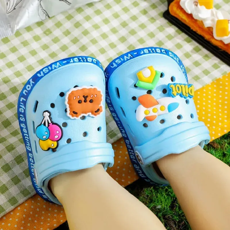 Summer Kids Sandals Hole Children's Shoes Slippers Soft Anti-Skid