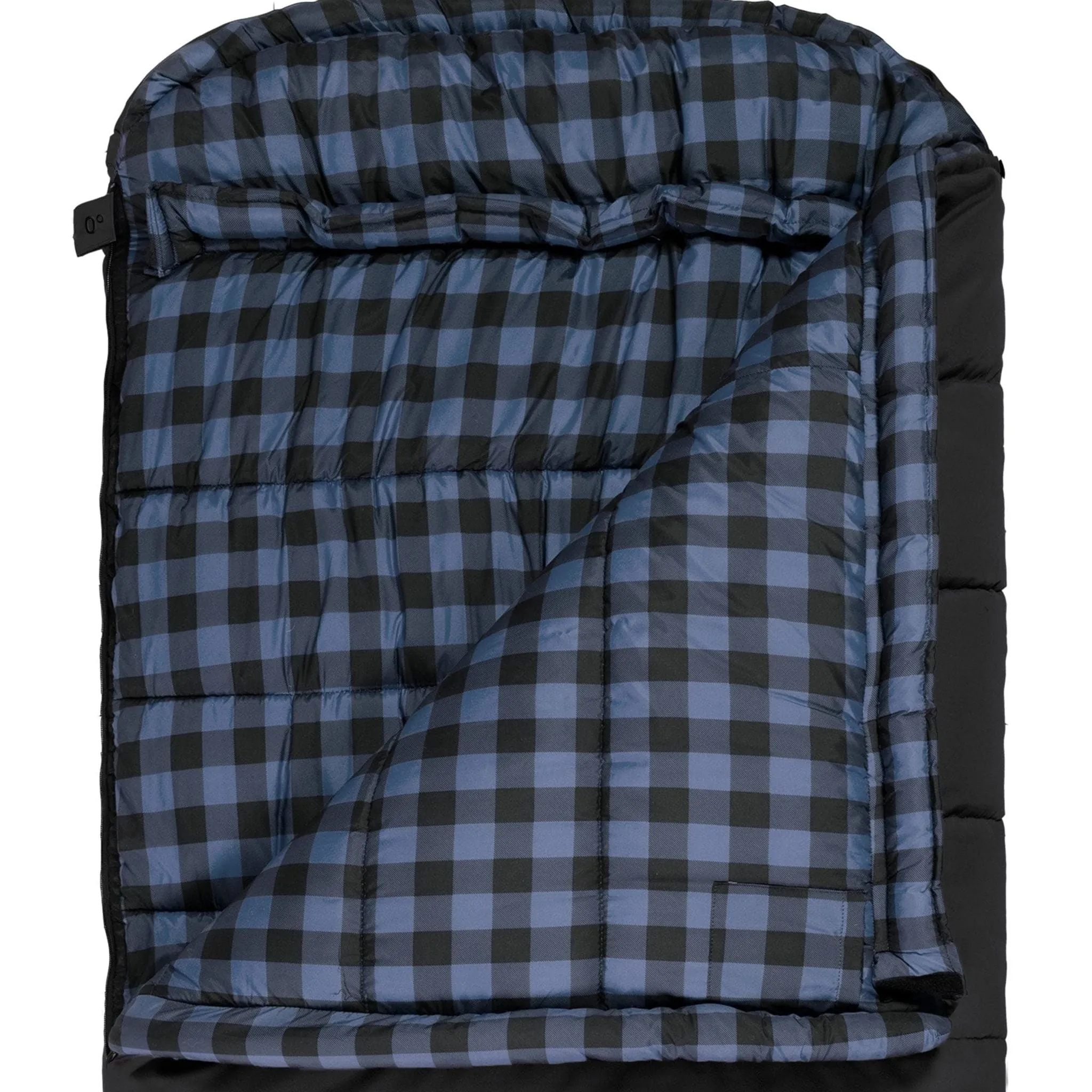 Teton Sports Bridger -18˚c/0˚f Canvas Sleeping Bag in Charcoal and Blue