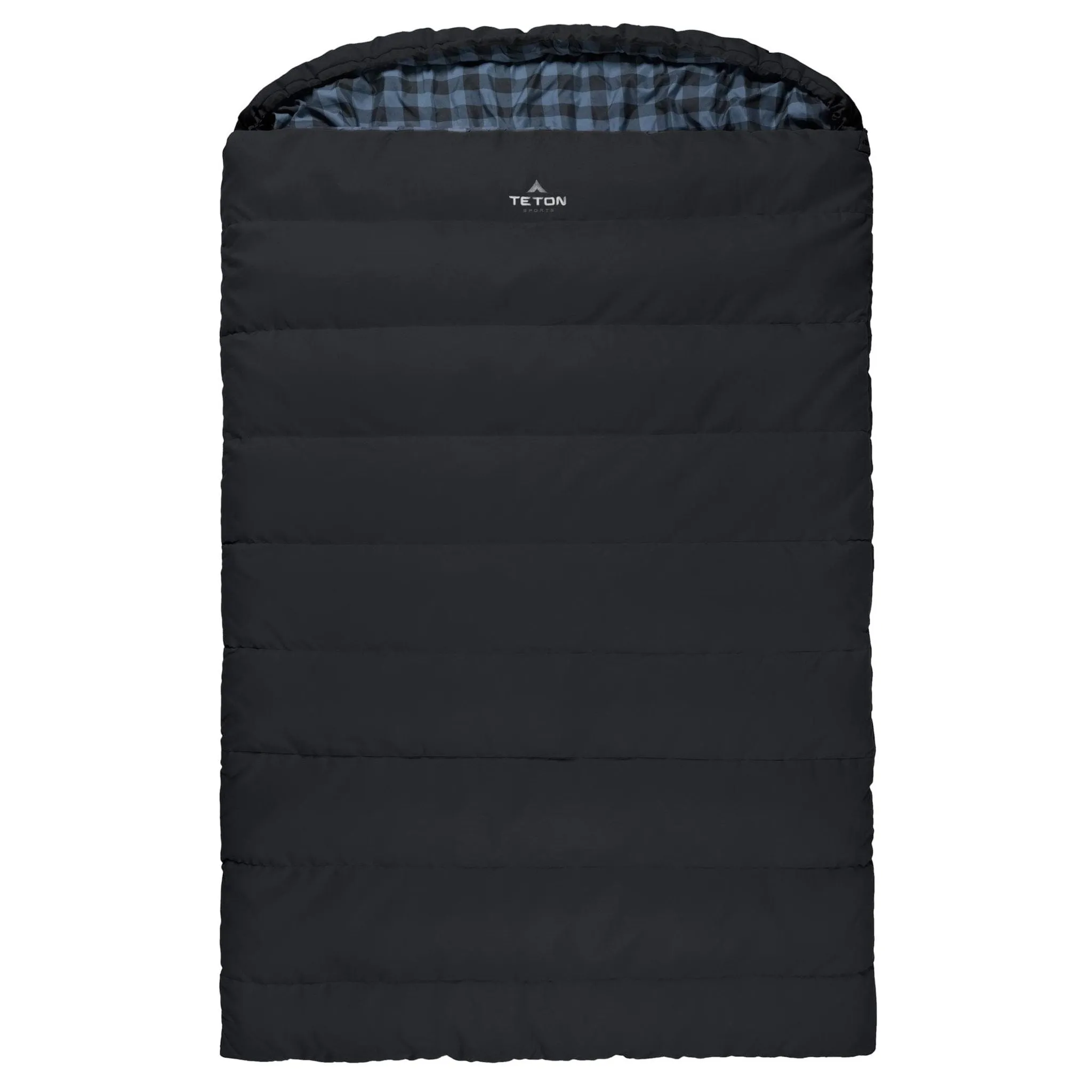 Teton Sports Bridger Mammoth -7˚c/20˚f Canvas Double Sleeping Bag in Charcoal and Blue