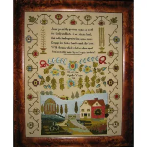 The Scarlet Letter ~ Eliz. Cox 1838 Reproduction Sampler Pattern