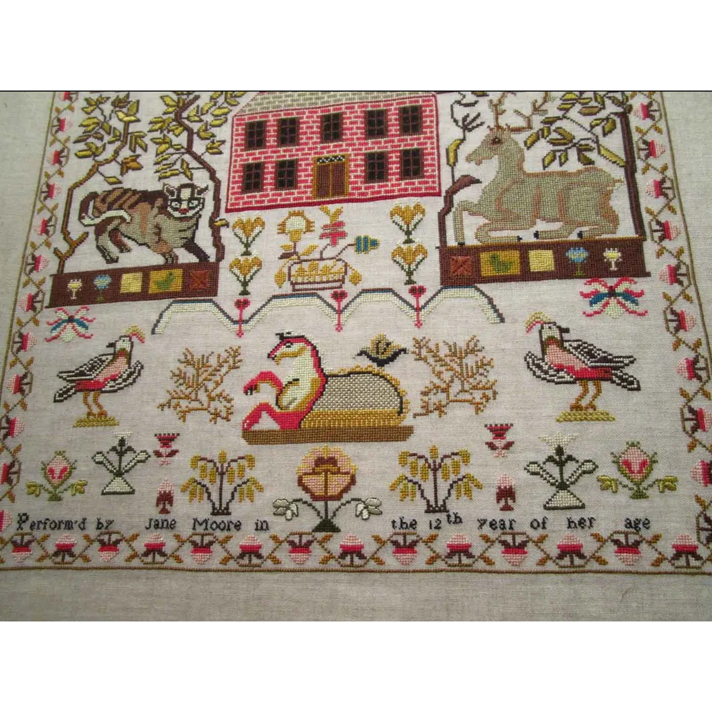 The Scarlet Letter ~ Jane Moore 1820 Reproduction Sampler Pattern