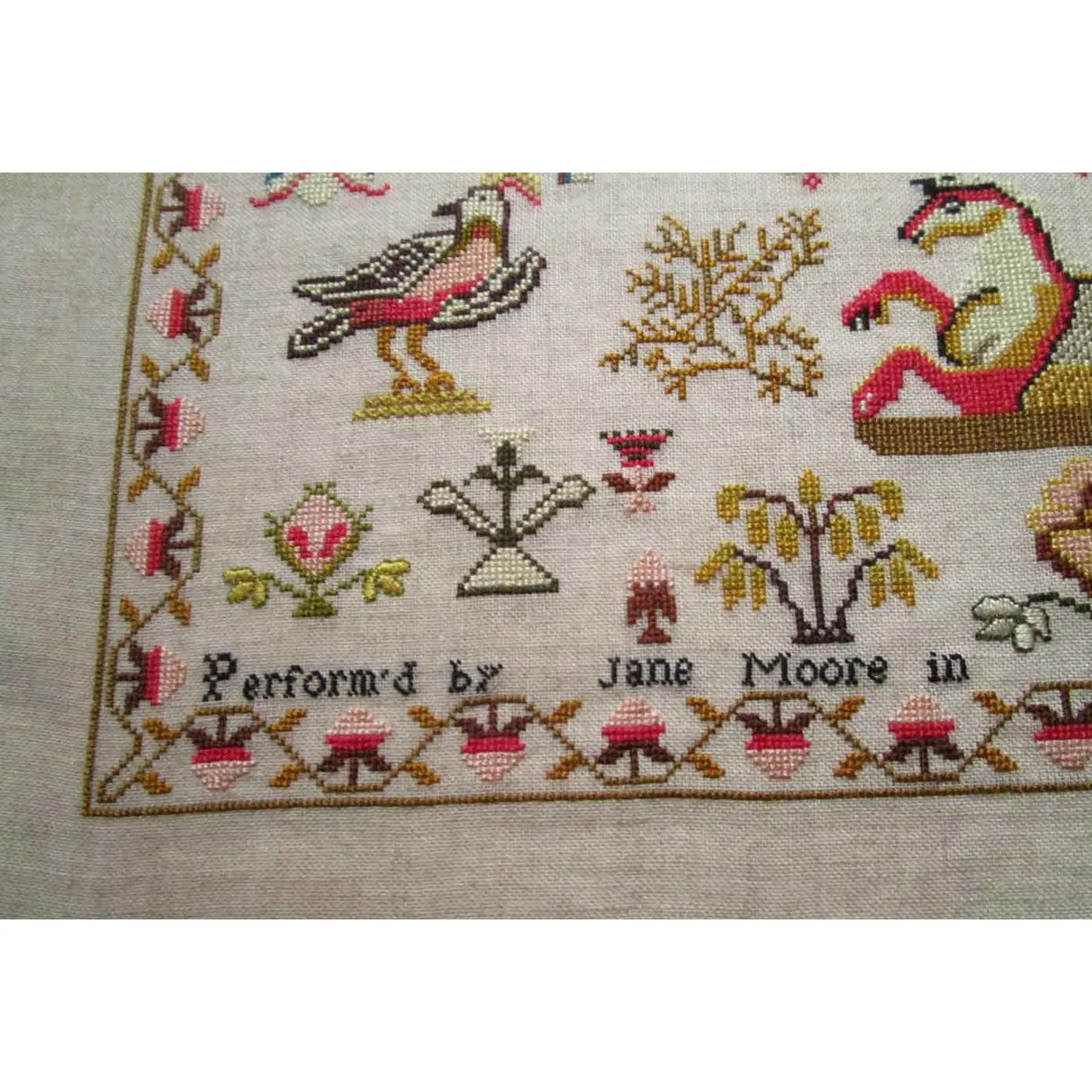 The Scarlet Letter ~ Jane Moore 1820 Reproduction Sampler Pattern