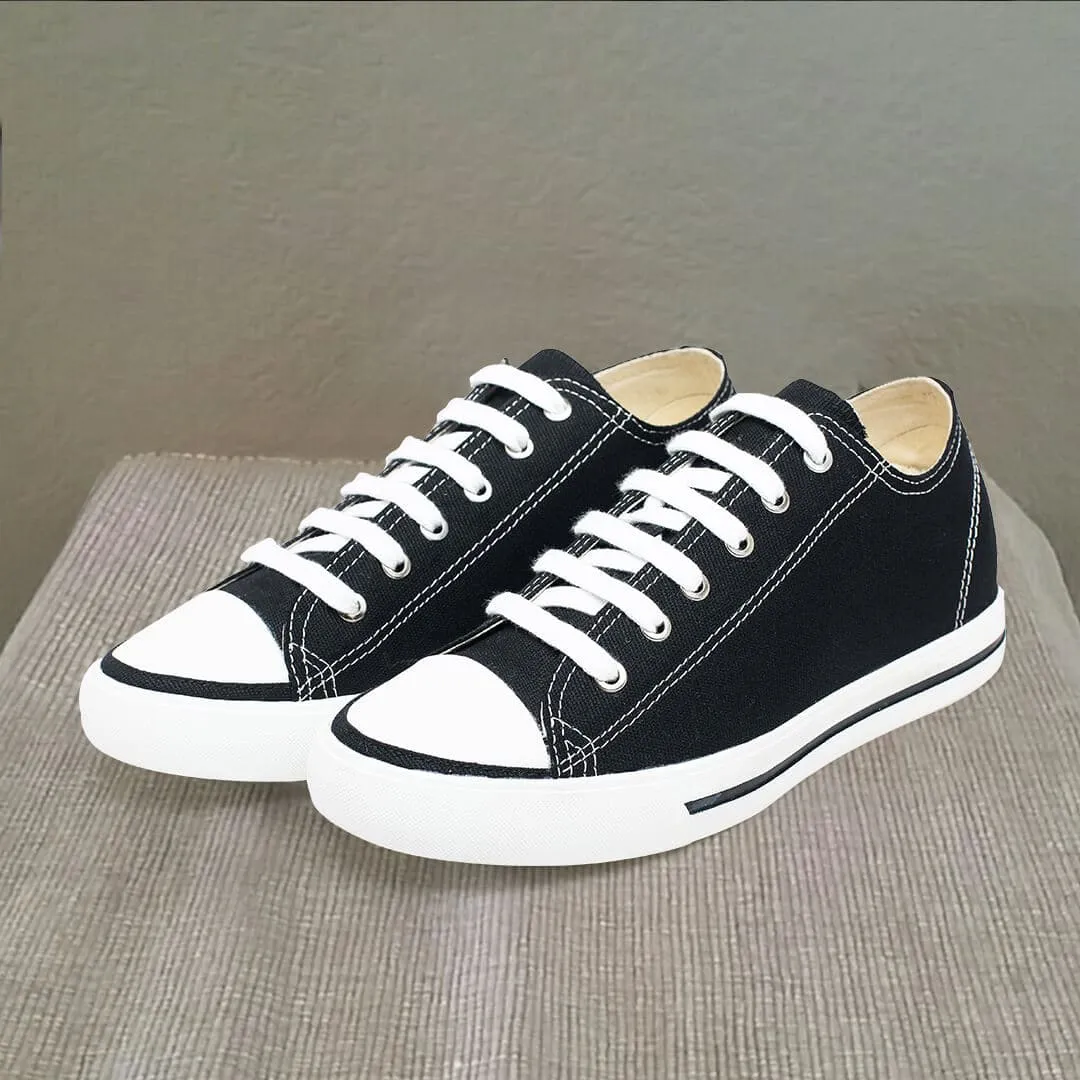 This item only ships to the United States - 6 CM / 2.36 Inches  CMR CHAMARIPA Canvas Elevator Shoes Add Height Shoes for Men