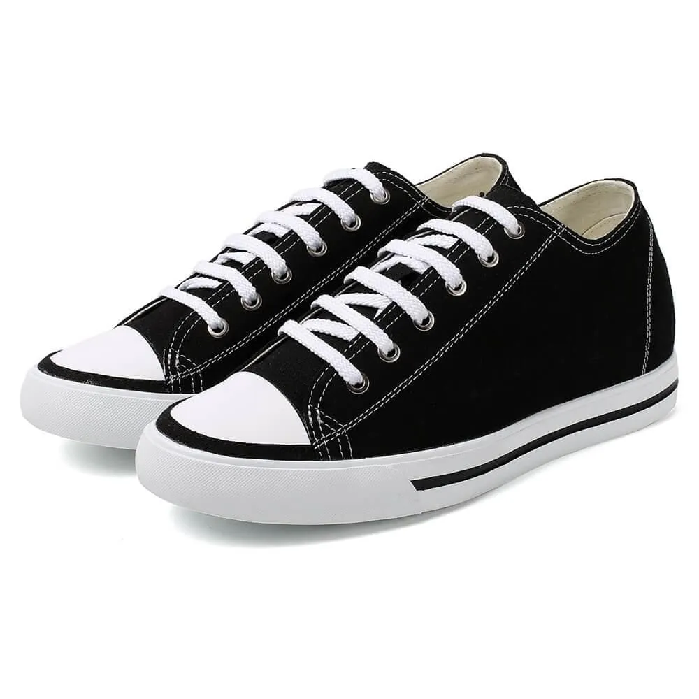 This item only ships to the United States - 6 CM / 2.36 Inches  CMR CHAMARIPA Canvas Elevator Shoes Add Height Shoes for Men