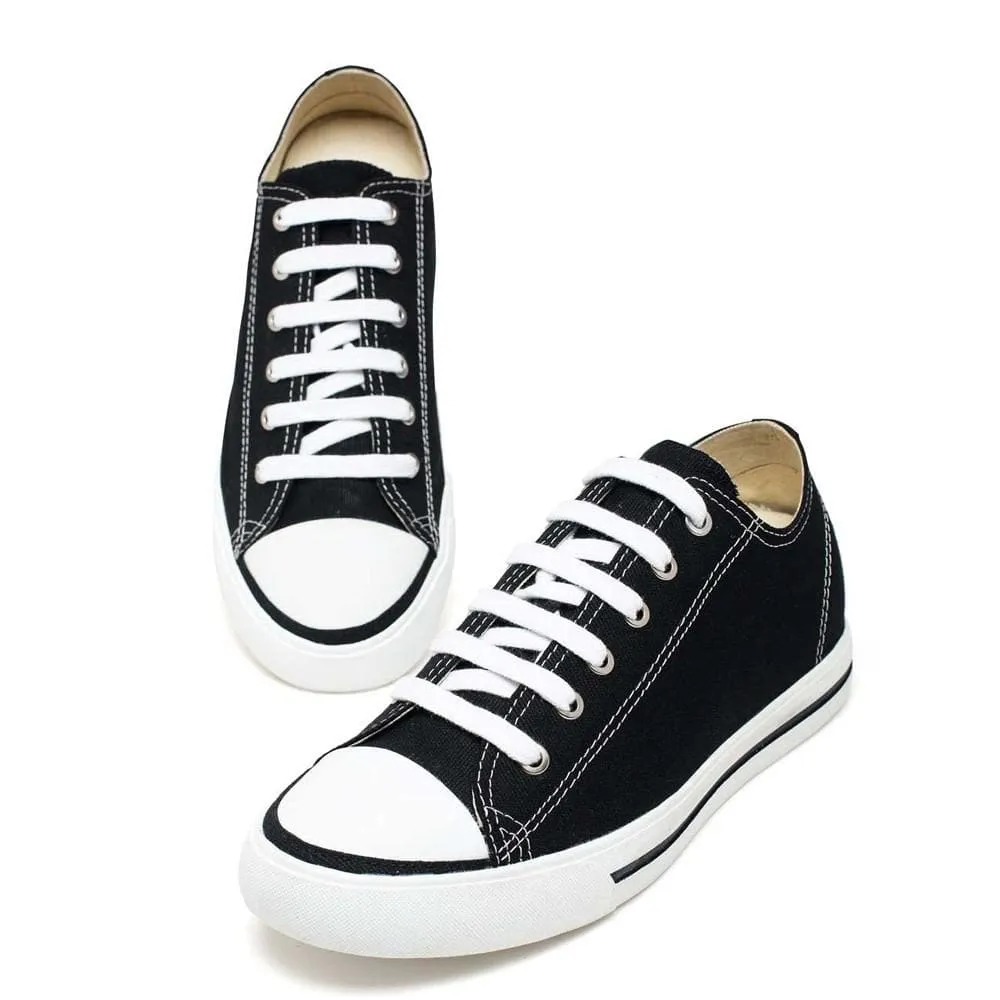 This item only ships to the United States - 6 CM / 2.36 Inches  CMR CHAMARIPA Canvas Elevator Shoes Add Height Shoes for Men