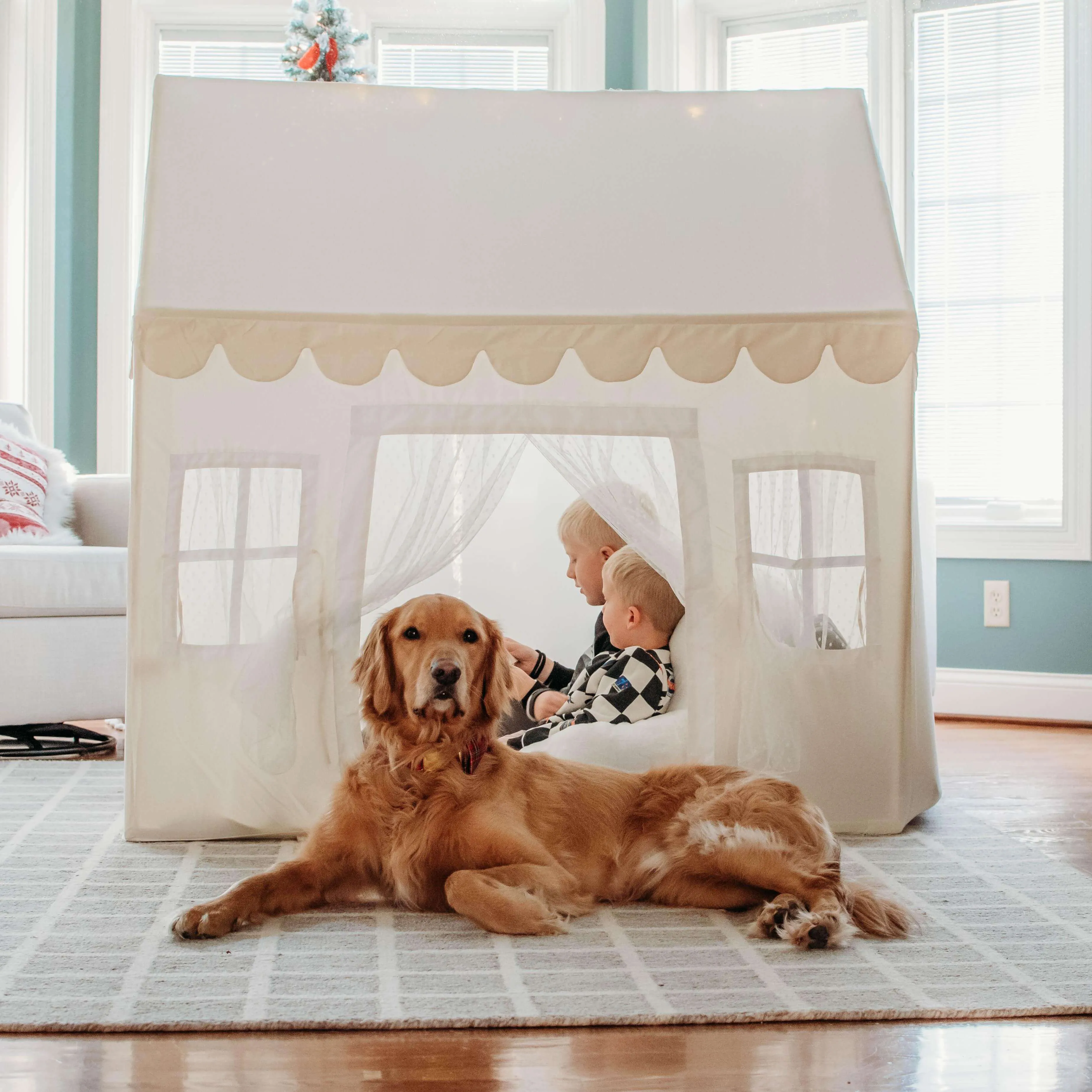 Tiny Land® Natural Cream Playhouse