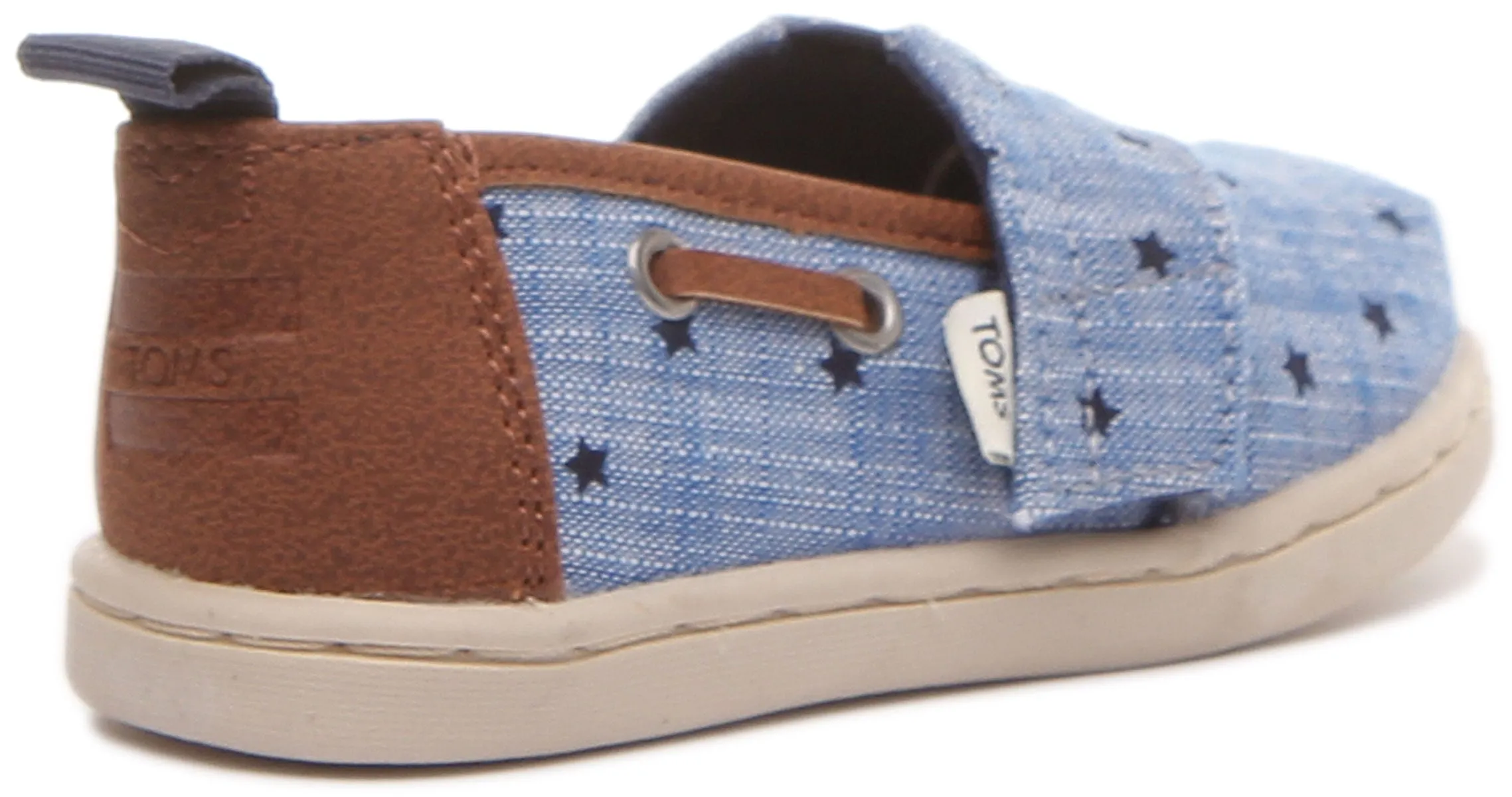 Toms Alpargata in Navy Stars Print For Infants