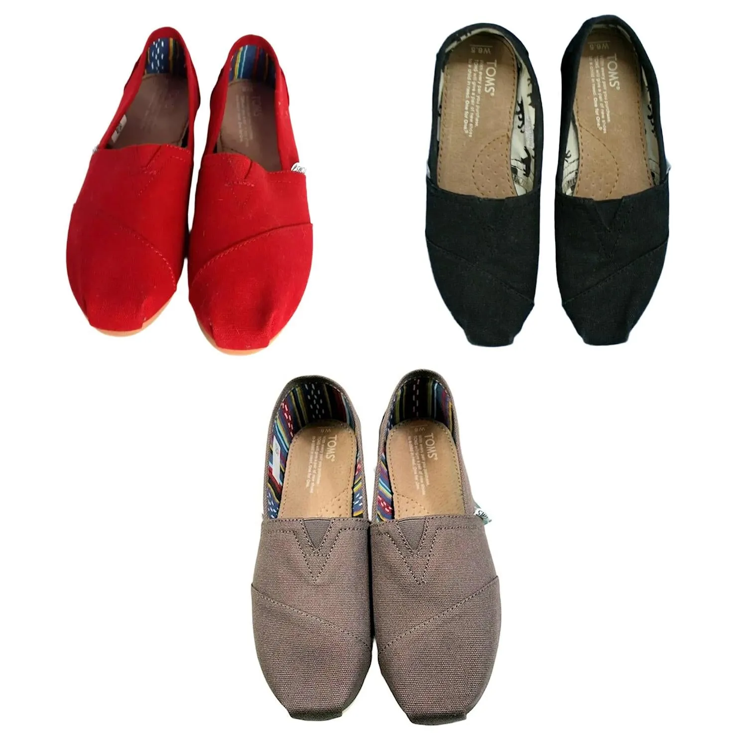 TOMS Women's Classic Alpargata Slip-On Canvas Flats Shoes