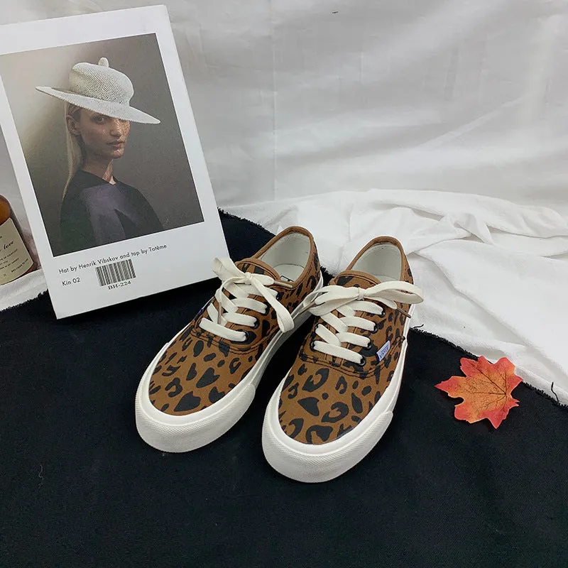 Top Cow White Female Korean Style Canvas Shoes