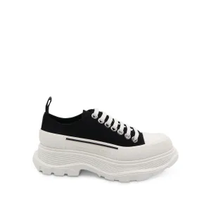 Tread Slick Canvas Lace-Up Shoes in Black/White