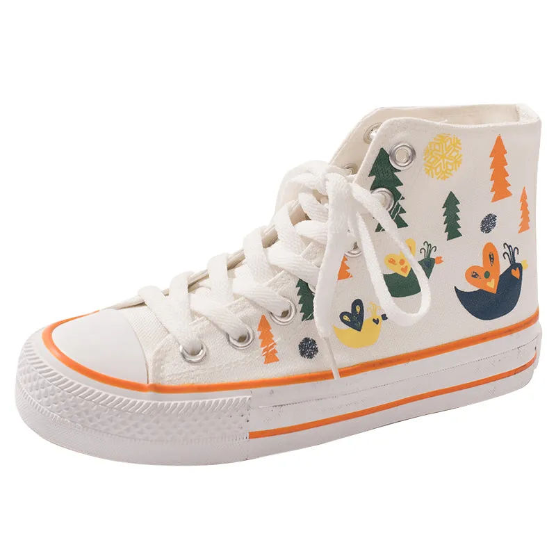 ULZZANG PRINT CANVAS SHOES BY81019