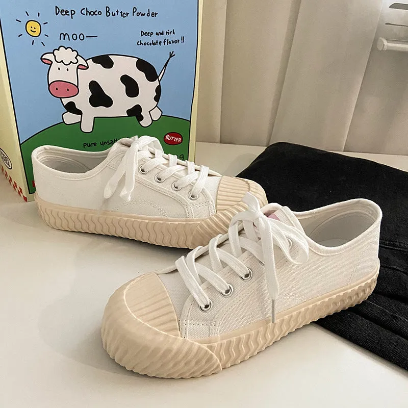 Unique Creative Women's Salt Blue Biscuit Canvas Shoes