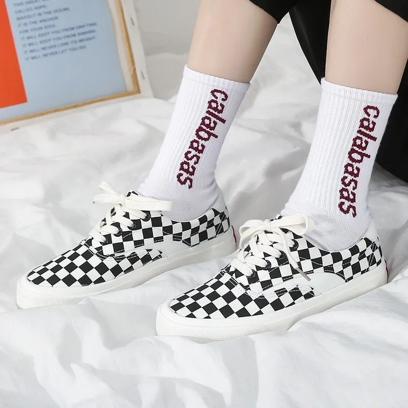 Unique Stitching Vintage Street Snap Canvas Shoes