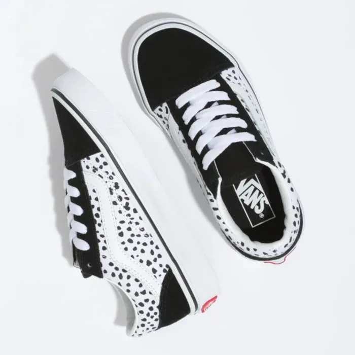 Vans - Old Skool - Youth's Dalmatian Black/White NOT RETURNABLE