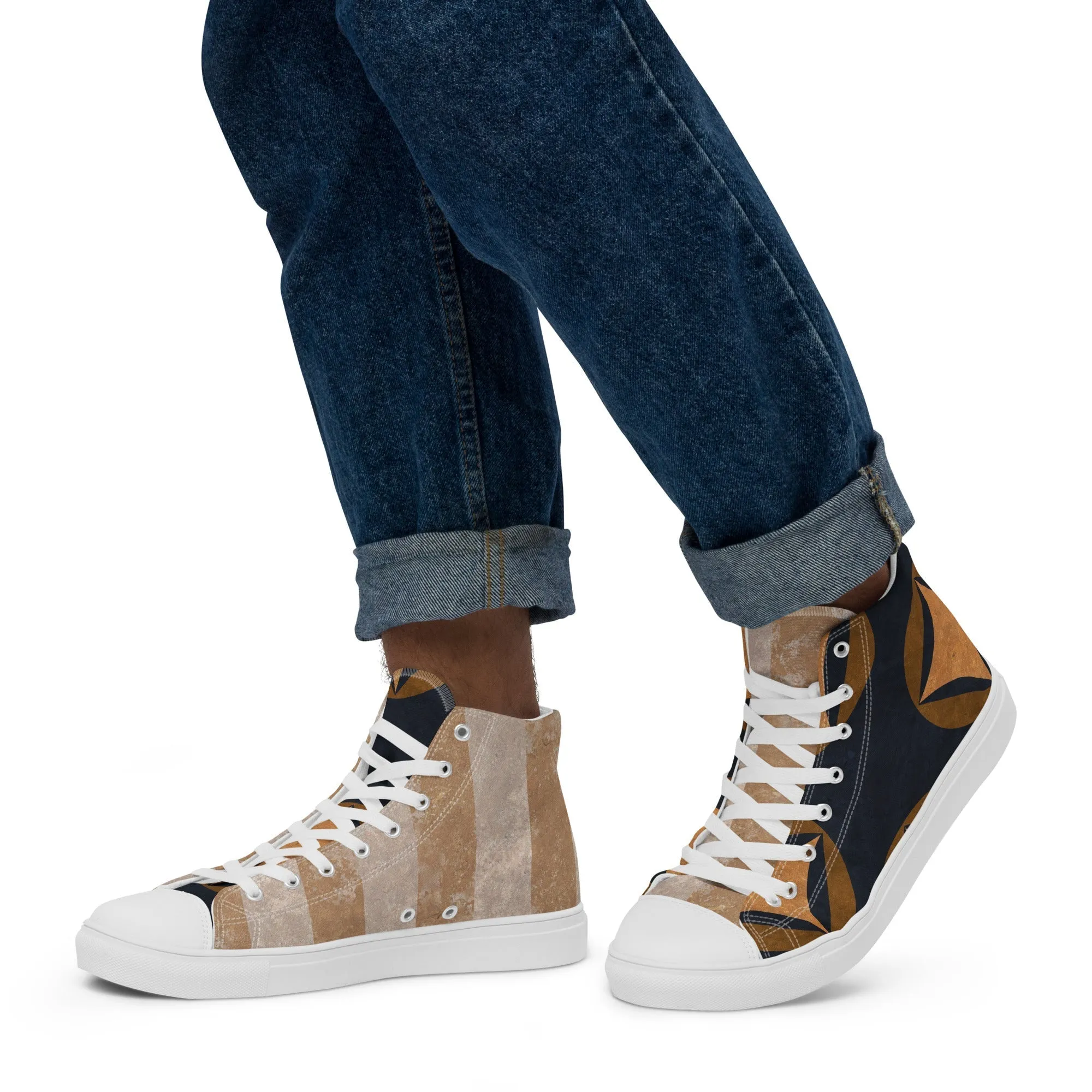 Victorious Men’s Lace-Up Canvas High-Top Sneakers