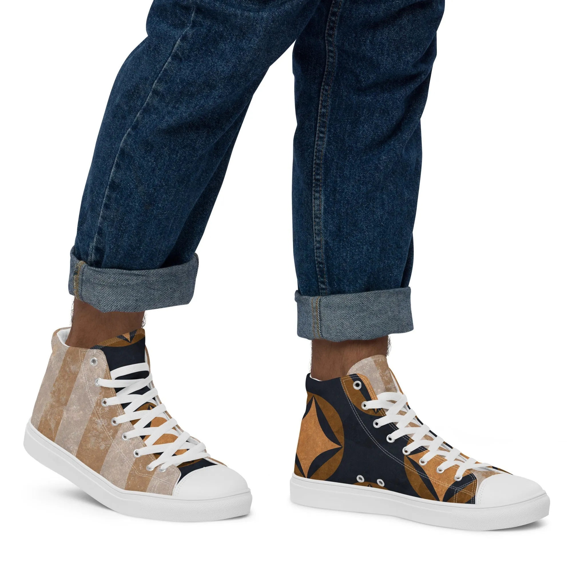 Victorious Men’s Lace-Up Canvas High-Top Sneakers