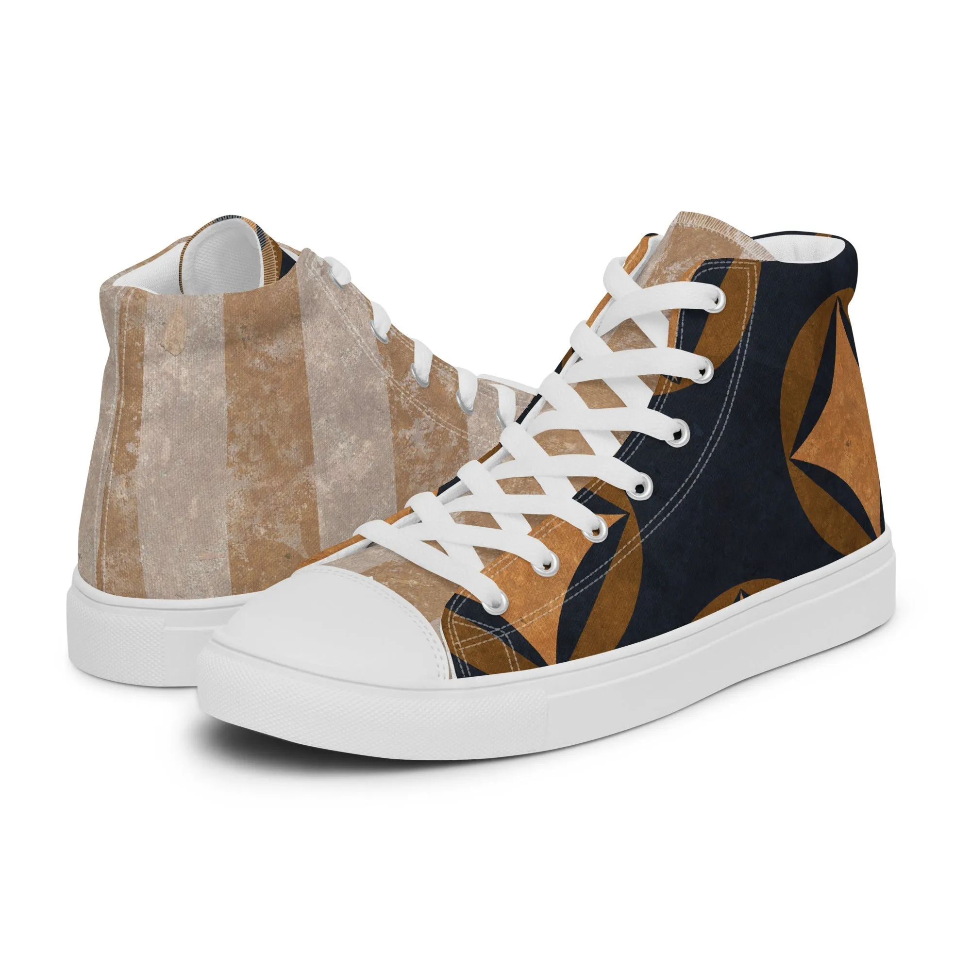 Victorious Men’s Lace-Up Canvas High-Top Sneakers