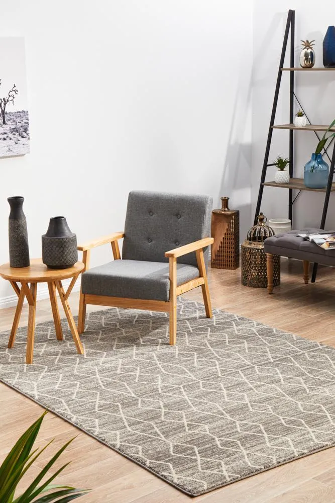 Waken Rug - Silver Rome