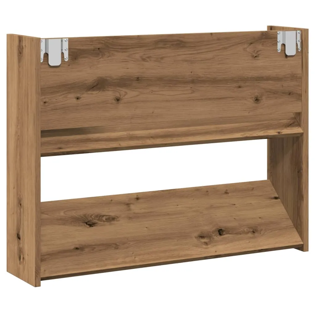 Wall Shoe Cabinet Artisan Oak 80x18x60 cm Engineered Wood