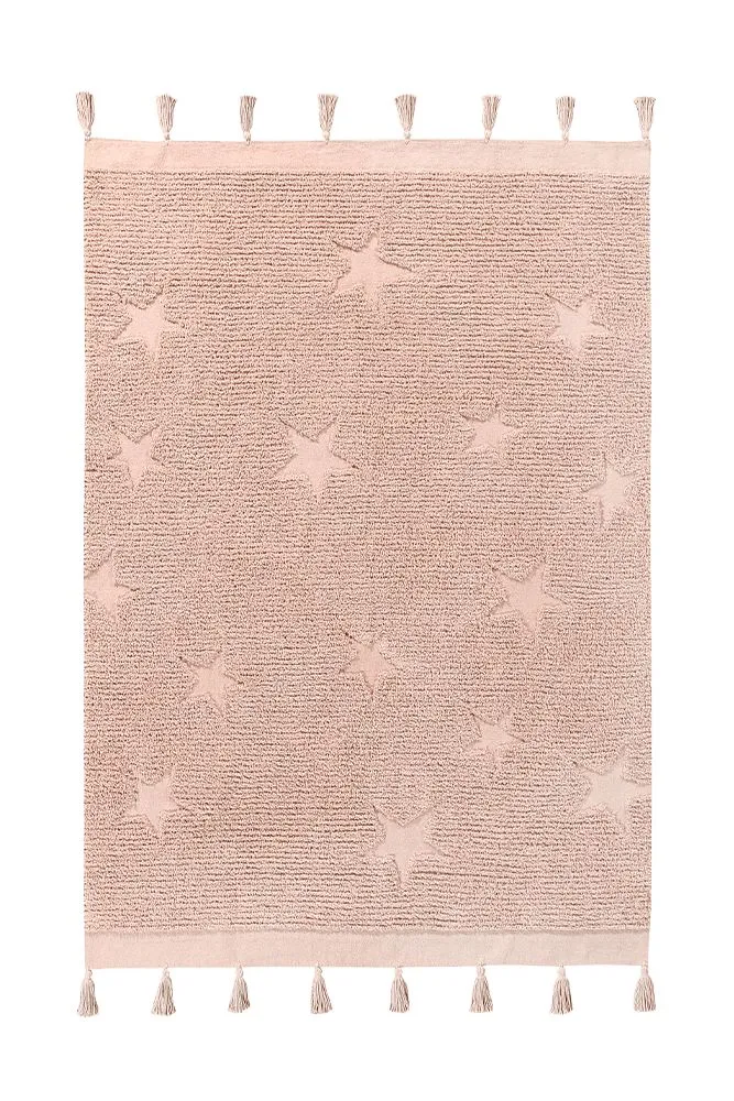 WASHABLE AREA RUG HIPPY STARS NUDE