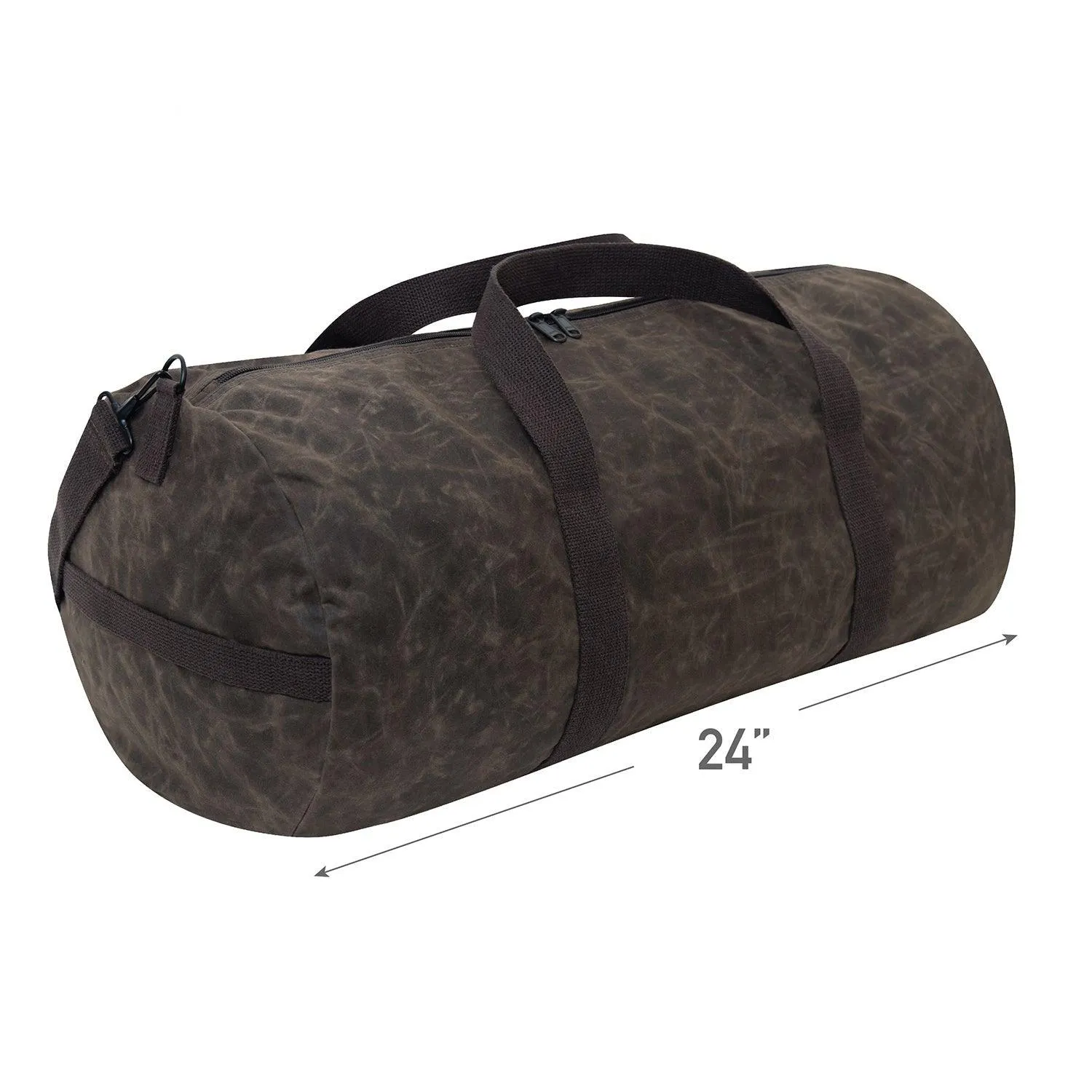 Waxed Canvas Shoulder Duffle Bag - 24 Inch