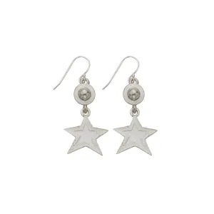 White Star Dome Earring