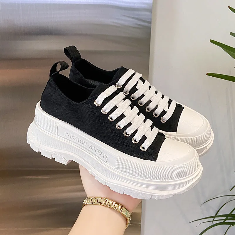 Women's & Men's Platform Couple Canvas Shoes