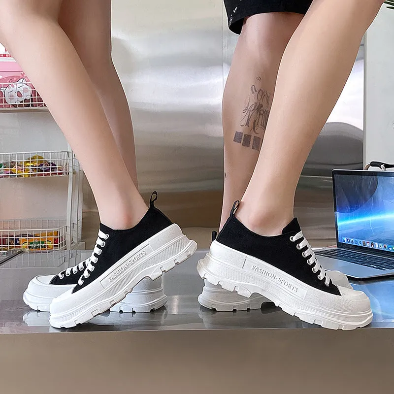 Women's & Men's Platform Couple Canvas Shoes