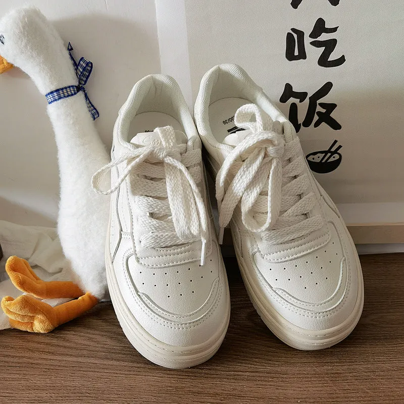 Women's Autumn White Flat Summer Breathable Versatile Canvas Shoes