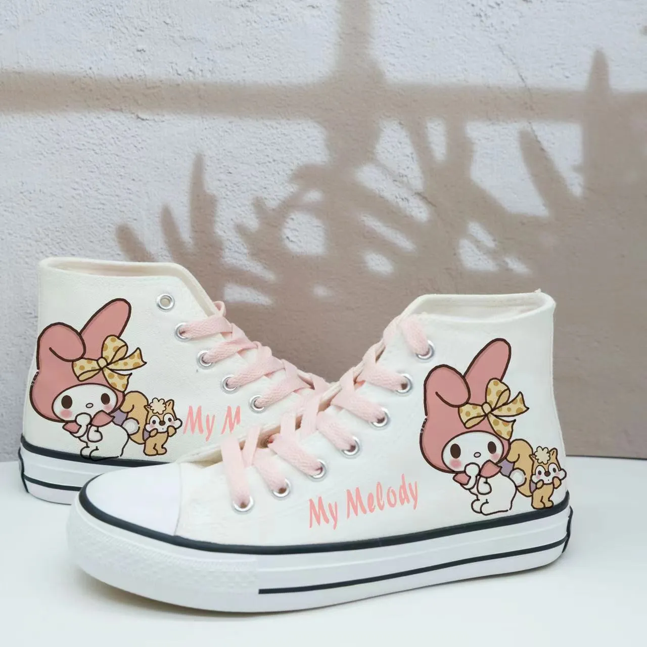 Womens Cute Kawaii My Melody Student High Top Canvas