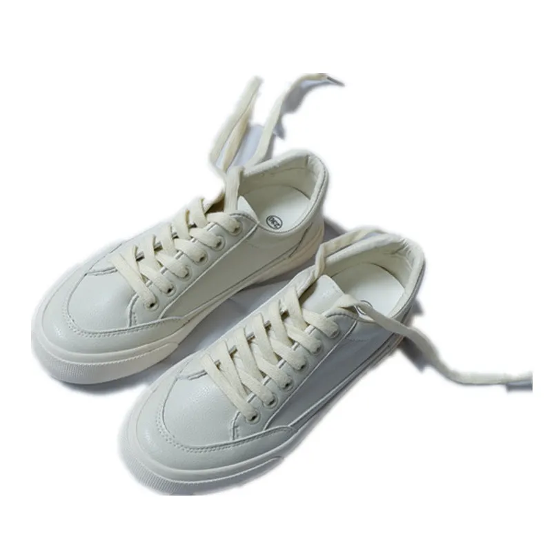 Women's Fan Street Shooting Pure White Spring Canvas Shoes