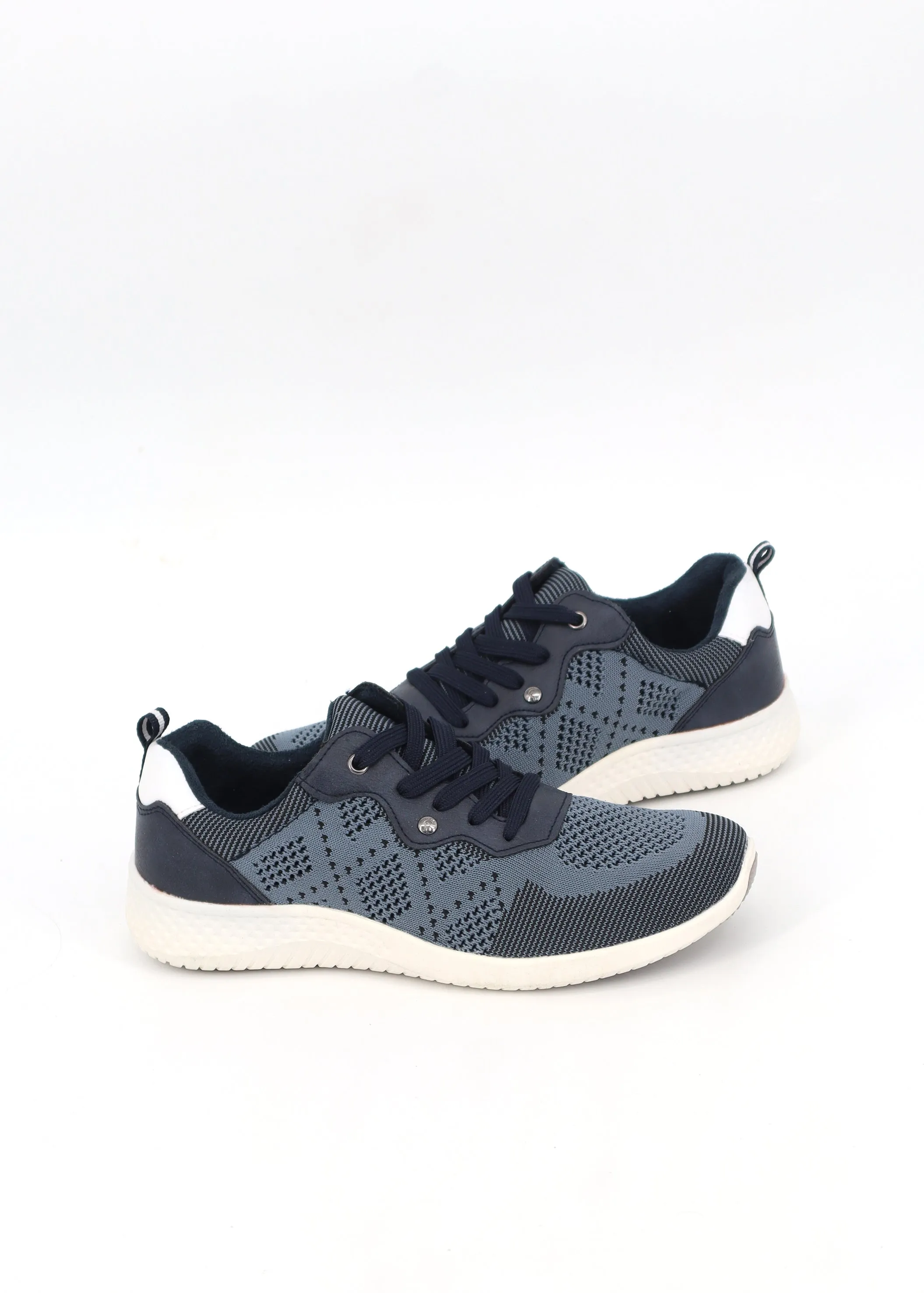 Women's Textured Trainers,Navy